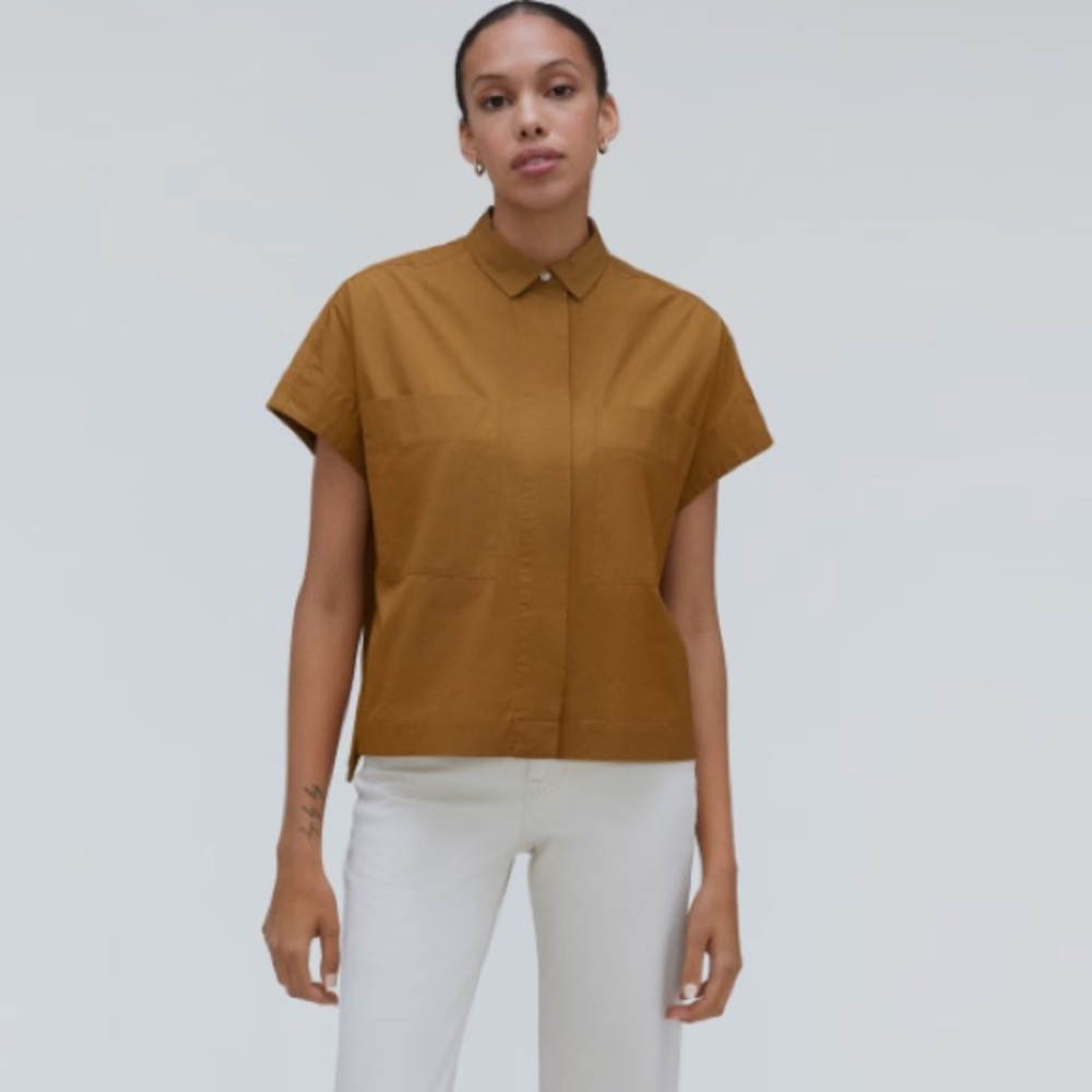 Everlane box button up nwt